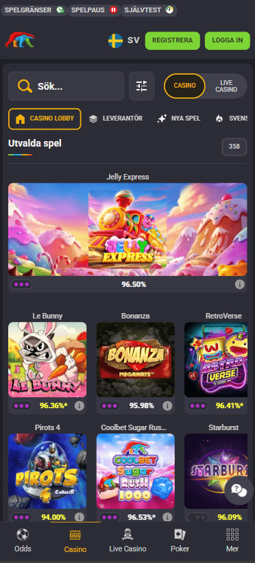 Coolbet mobilsajt med Swish-betalning och casinospel anpassade för mobilen