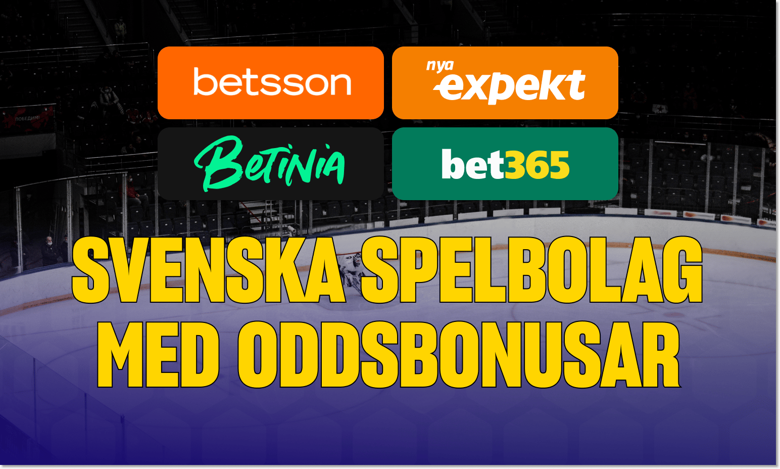 Svenska spelbolag med oddsbonusar, Betsson, Nya Expekt, Betinia, Bet365.