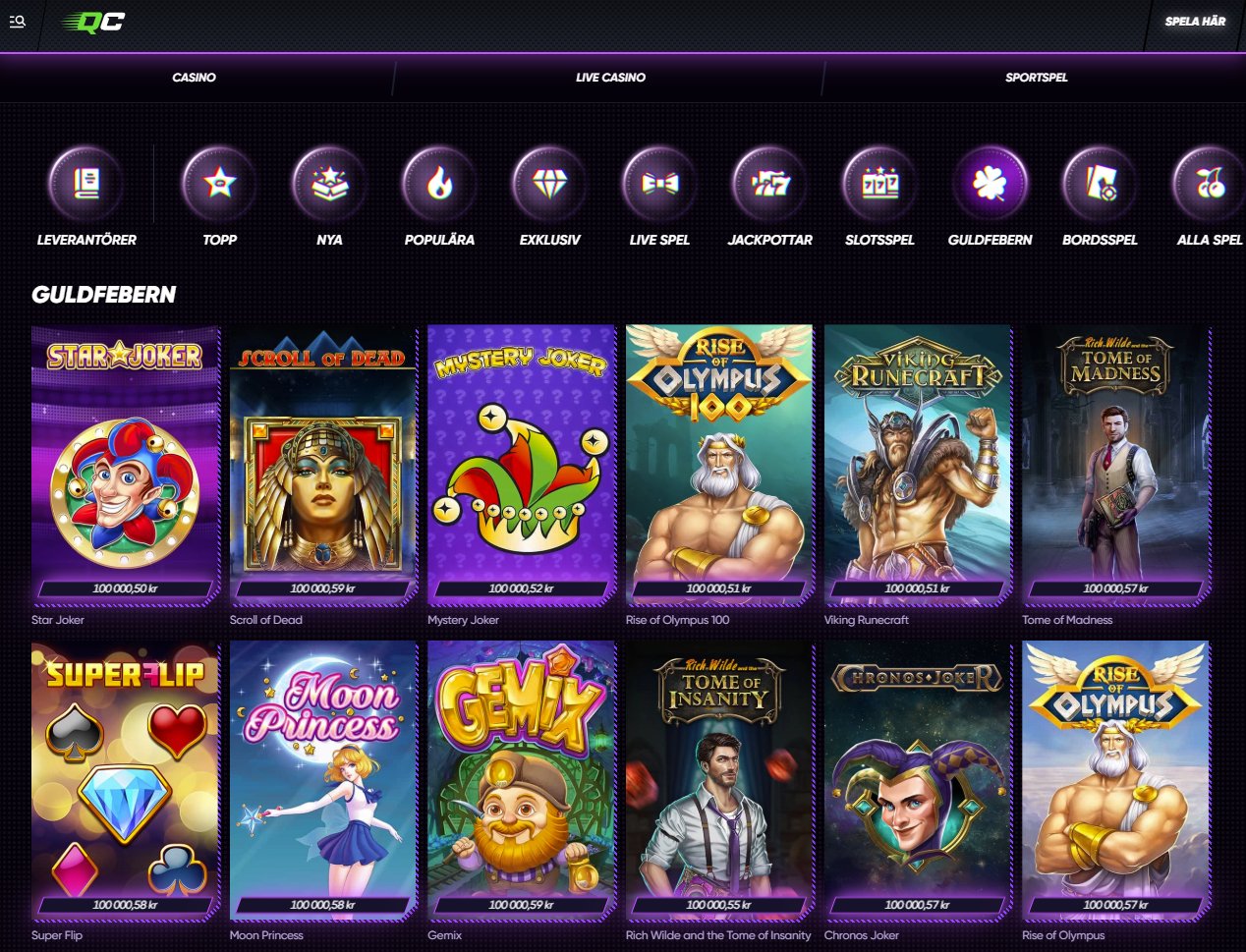 quick casino har över 750 jackpottspel att erbjuda
