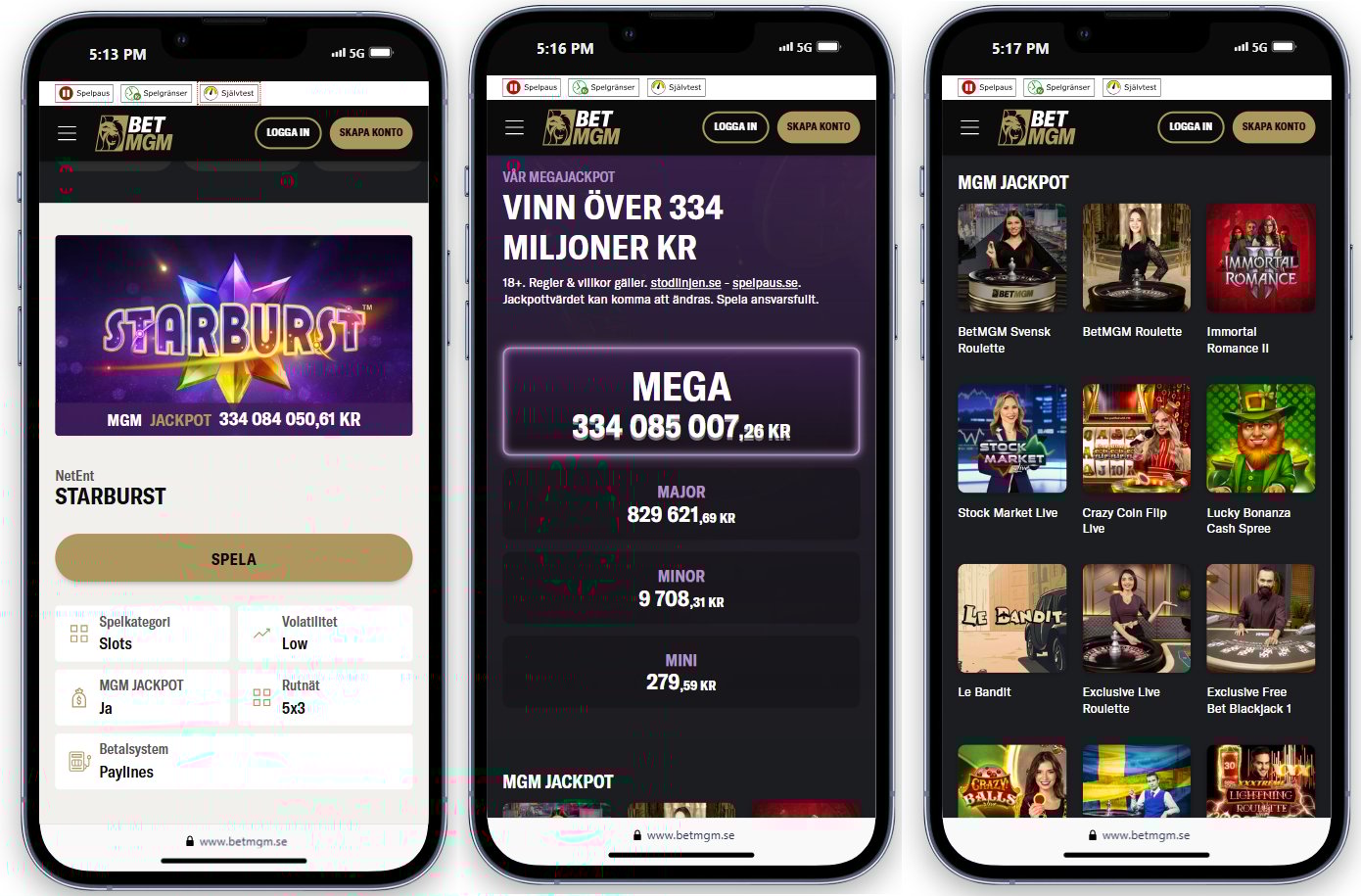 jackpottar hos betmgm casino online