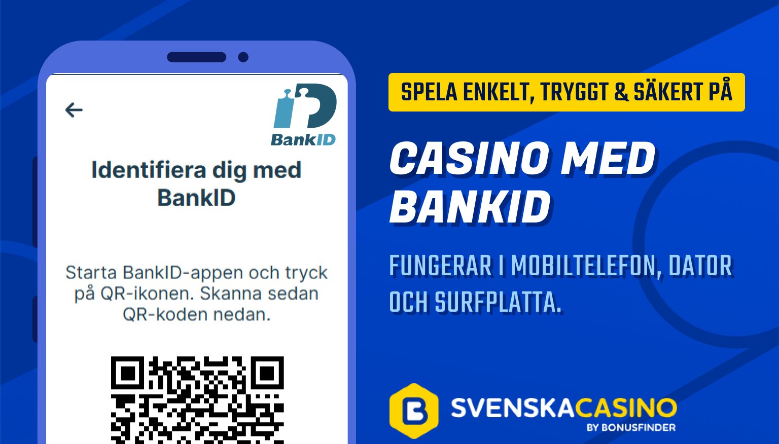 Spela enkelt, tryggt & säkert på casino med BankID