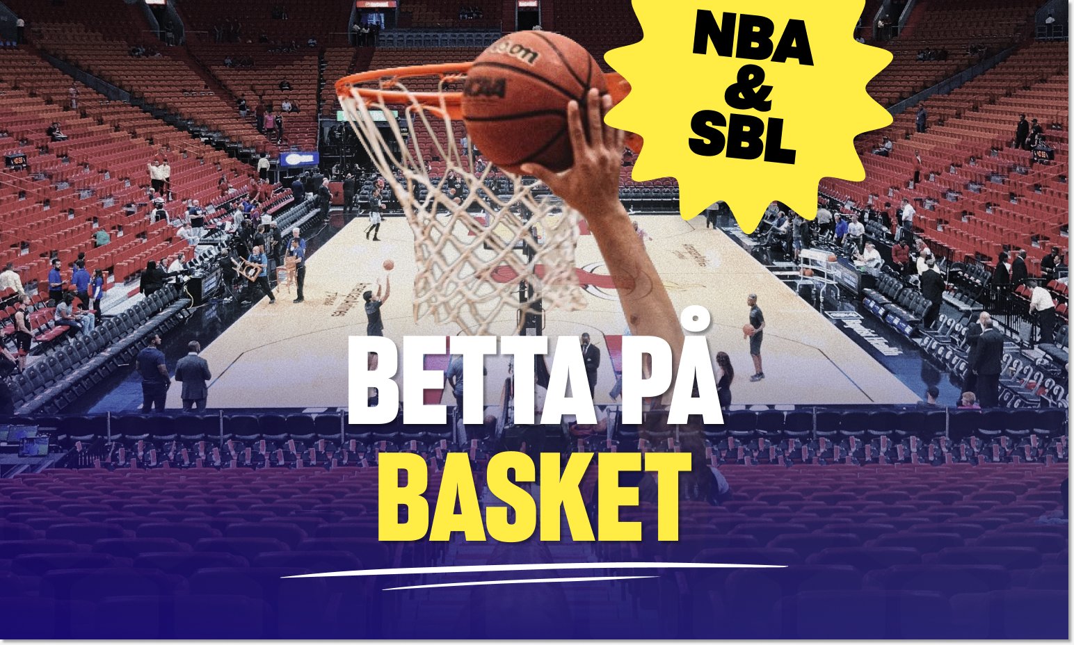 Basketplan under uppvärmning inför matchen.