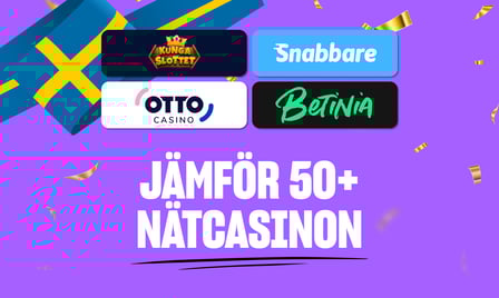 Hitta ett svenskt nÃ¤tcasino och jÃ¤mfÃ¶r 50+ olika sajter