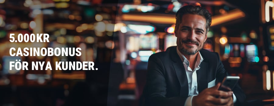 100% upp till 5 000 kr välkomstbonus