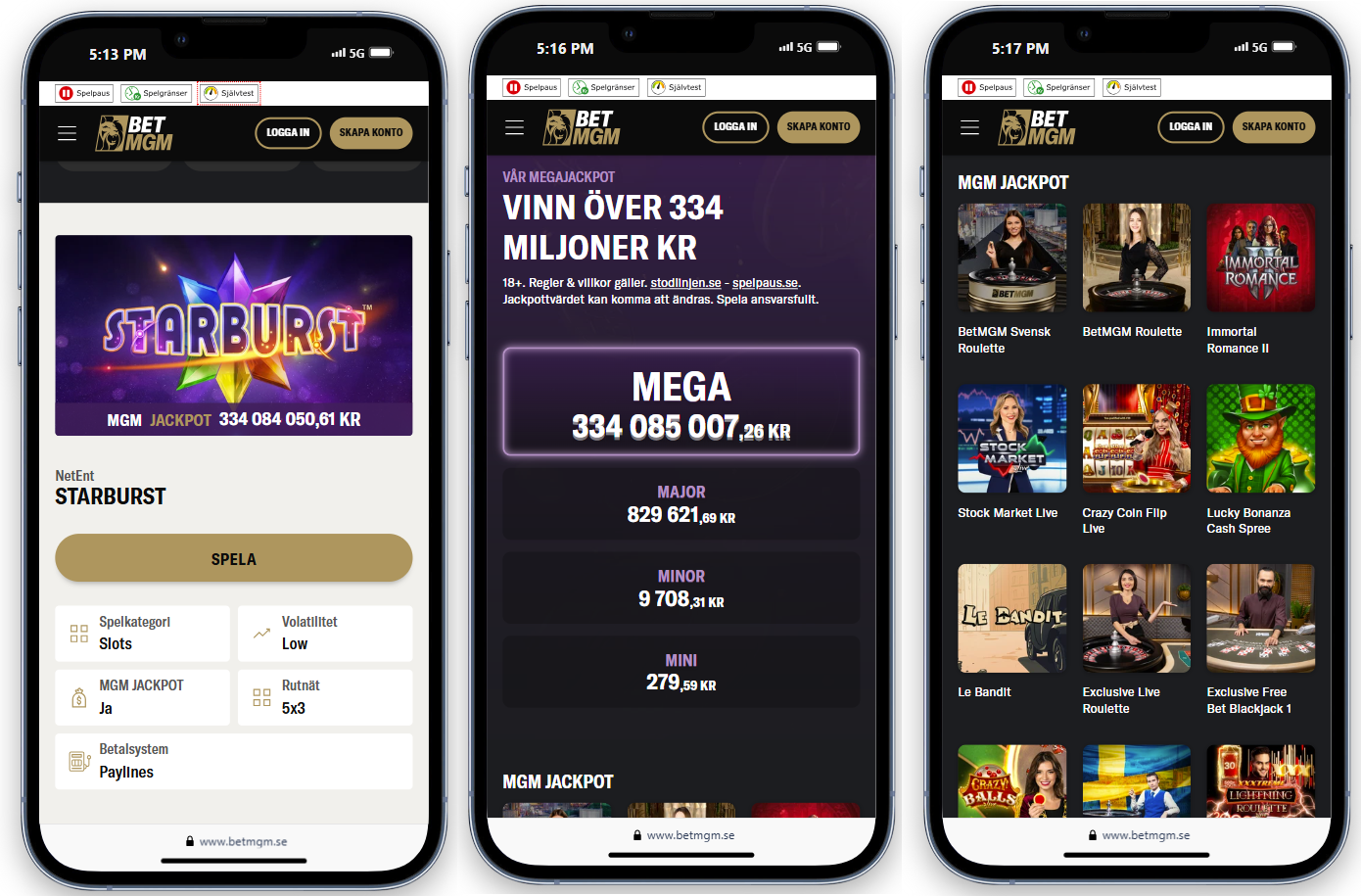 jackpottar hos betmgm casino online