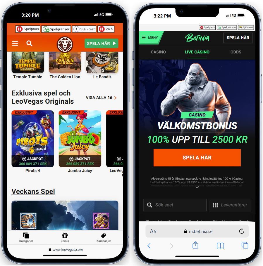 Jämför svenska nätcasinon — välj rätt casino utifrån spelutbud och bonus