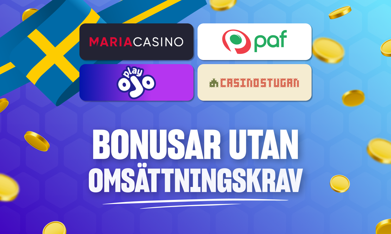 nätets bästa välkomstbonusar utan omsättningskrav